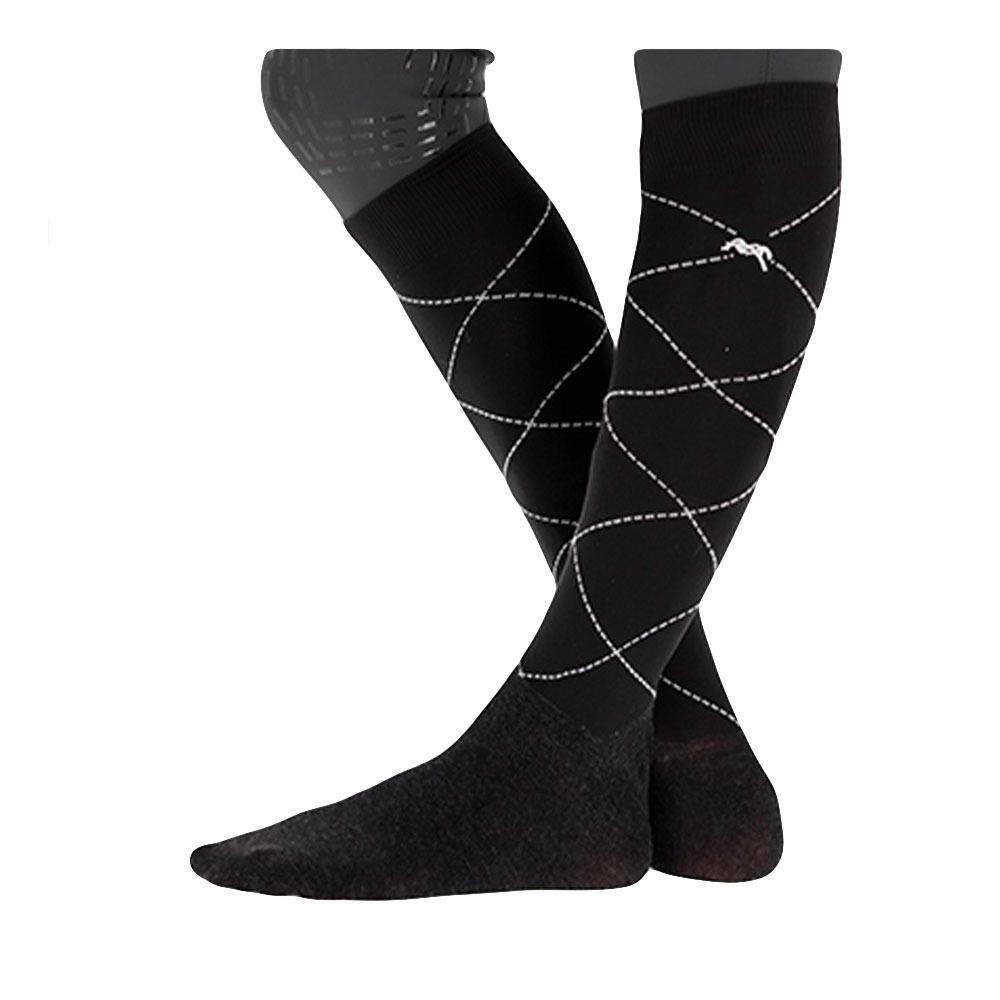 Pénélope LUXE - Chaussettes Femme noir/rayé bleu/blanc/rouge