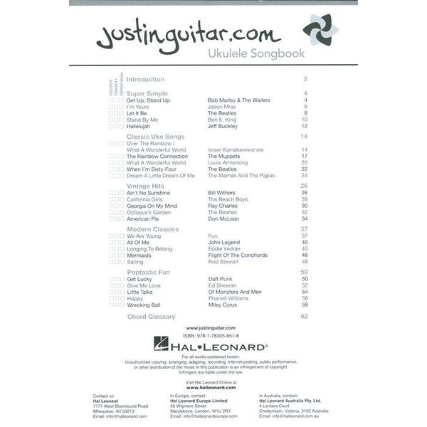 Wise Publications Justinguitar.com Ukulele
