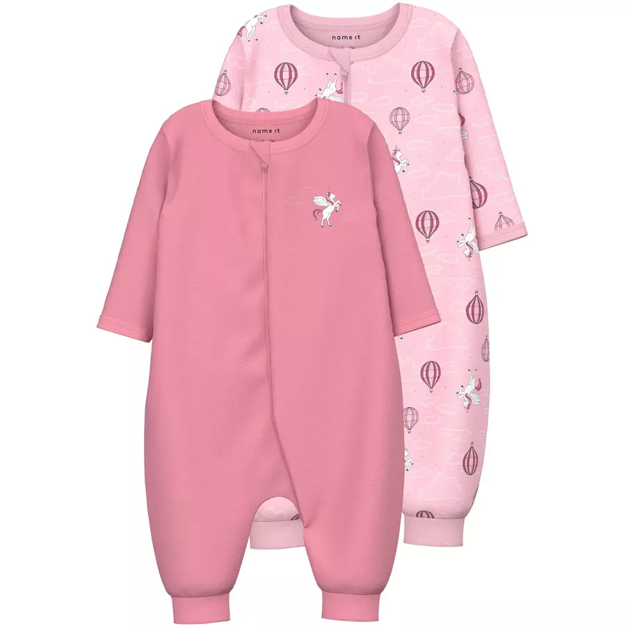 name it Schlafoverall 2er Pack Parfait Pink
