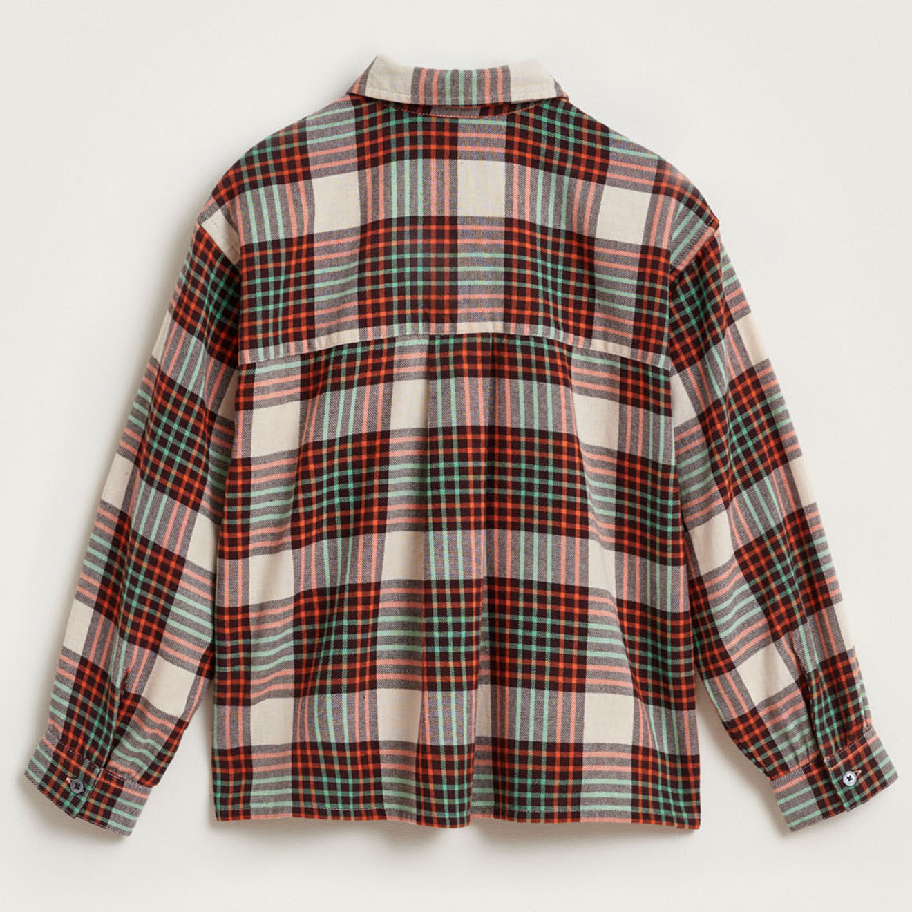 Bellerose Chemise Ironie en Coton à carreaux rouge/beige