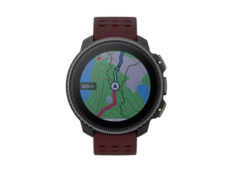 SUUNTO Sportuhr Vertical Black Ruby Abenteuer-Uhr für Outdoor-Expeditionen und Training