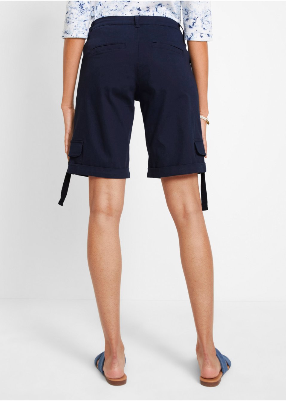 Short cargo en twill avec taille confort