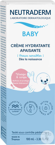 Neutraderm Baby Crème Hydratante Apaisante Tube 100ml