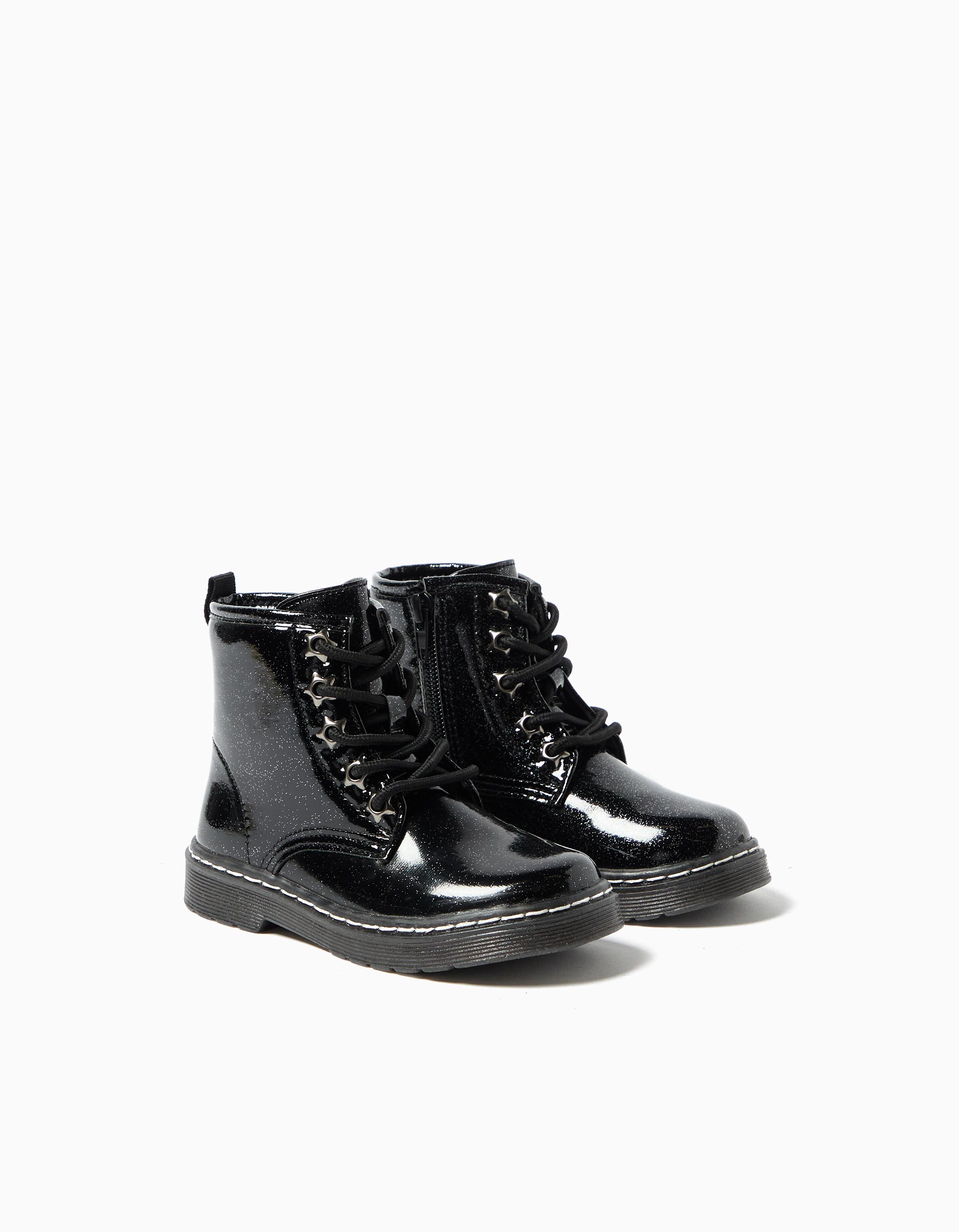 Botas Glitter, Menina, Preto