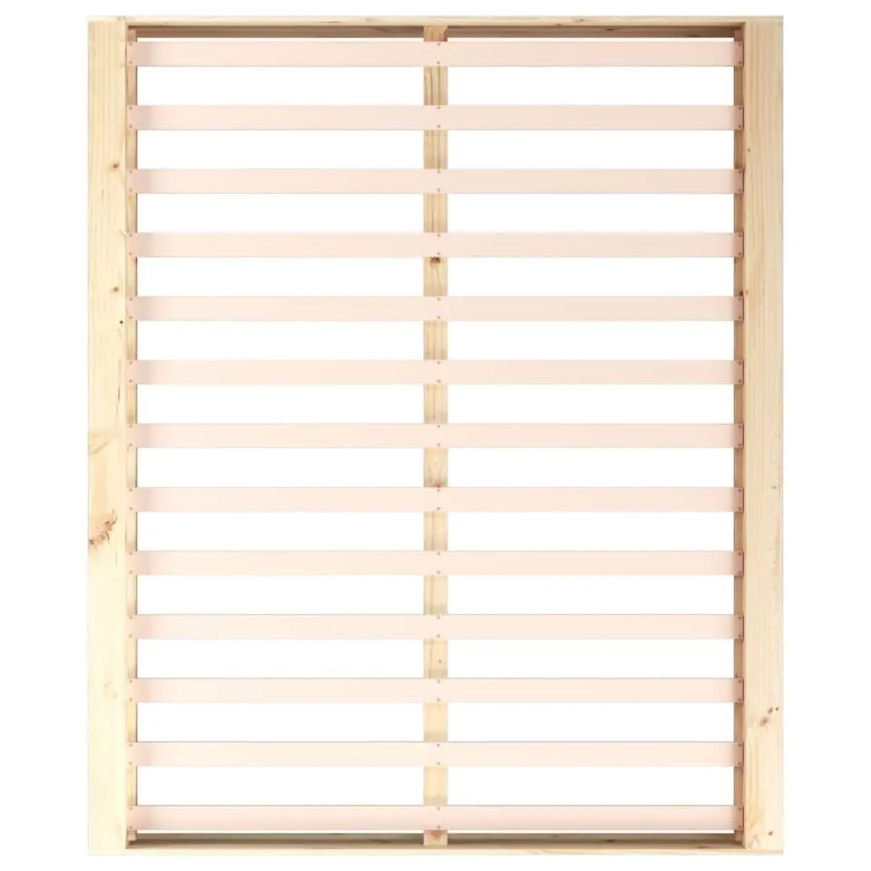 vidaXL - Bed frame met opbergruimte - Naturel - Massief hout - 1400x200 cm