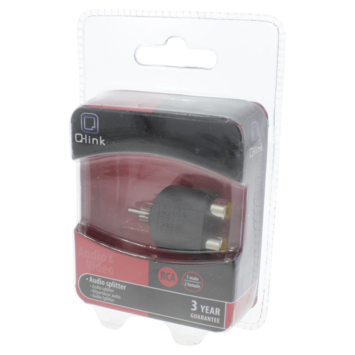 Q-Link tulp splitter 1RCA male/2RCA female