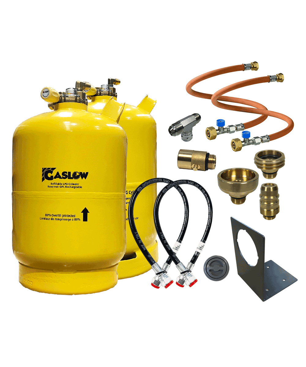 Gaslow 6Kg & 11Kg Doppel-Set inkl. Halterung