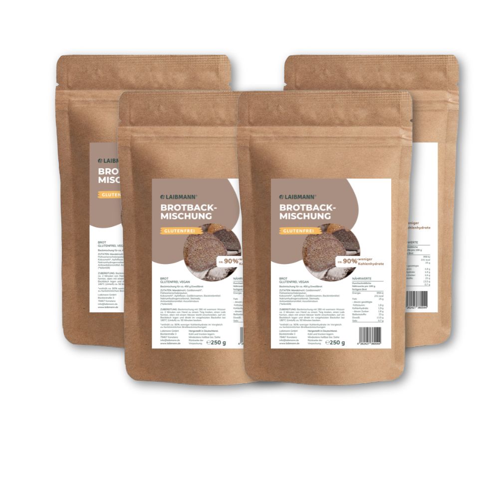 Laibmann's kohlenhydratreduzierte & glutenfreie Brotbackmischung