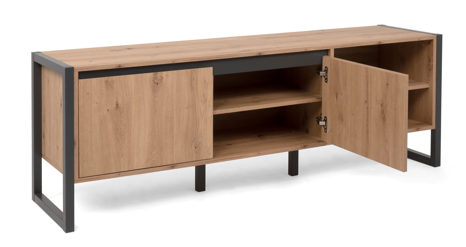 Lowboard Denver Artisan Oak-Optik/Anthrazit 160 x 55 x 40 cm