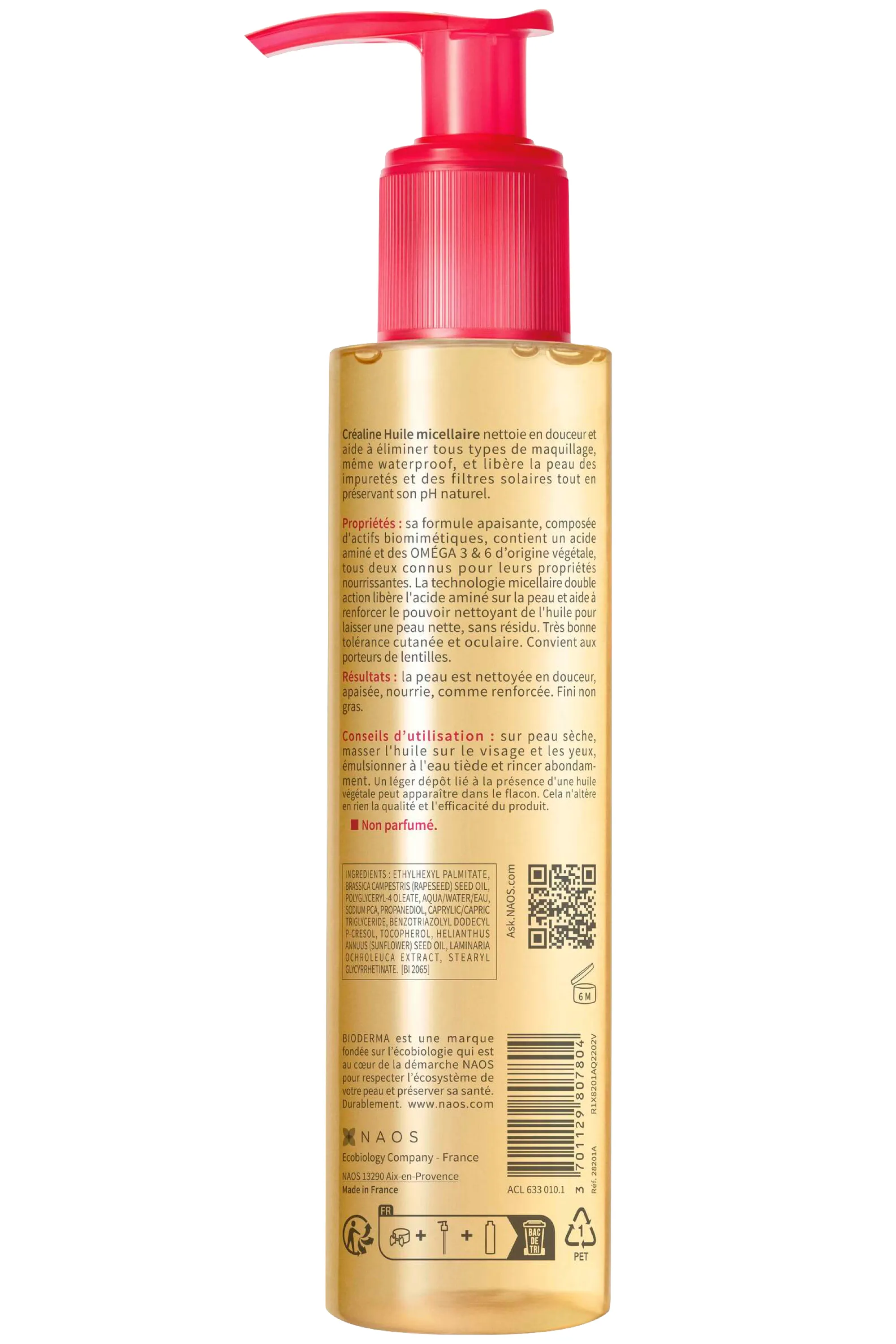 Bioderma Huile nettoyante et démaquillante Créaline-150 ml