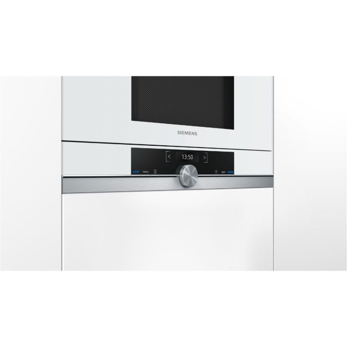 Siemens Einbau-Mikrowelle iQ700 BF634LGW1 Weiß