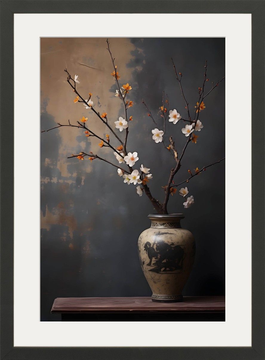 Art Print Dark Blossom Vase