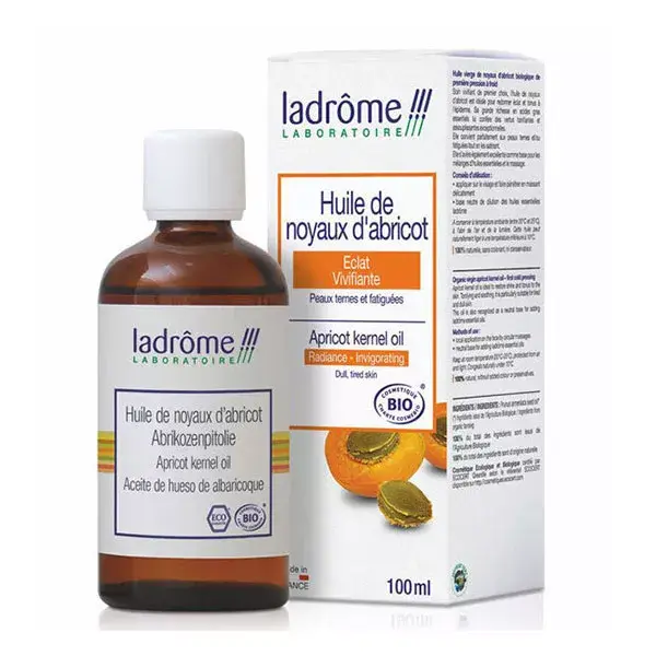 Óleo Vegetal de Semente de Damasco Orgânico Ladrome 100ml