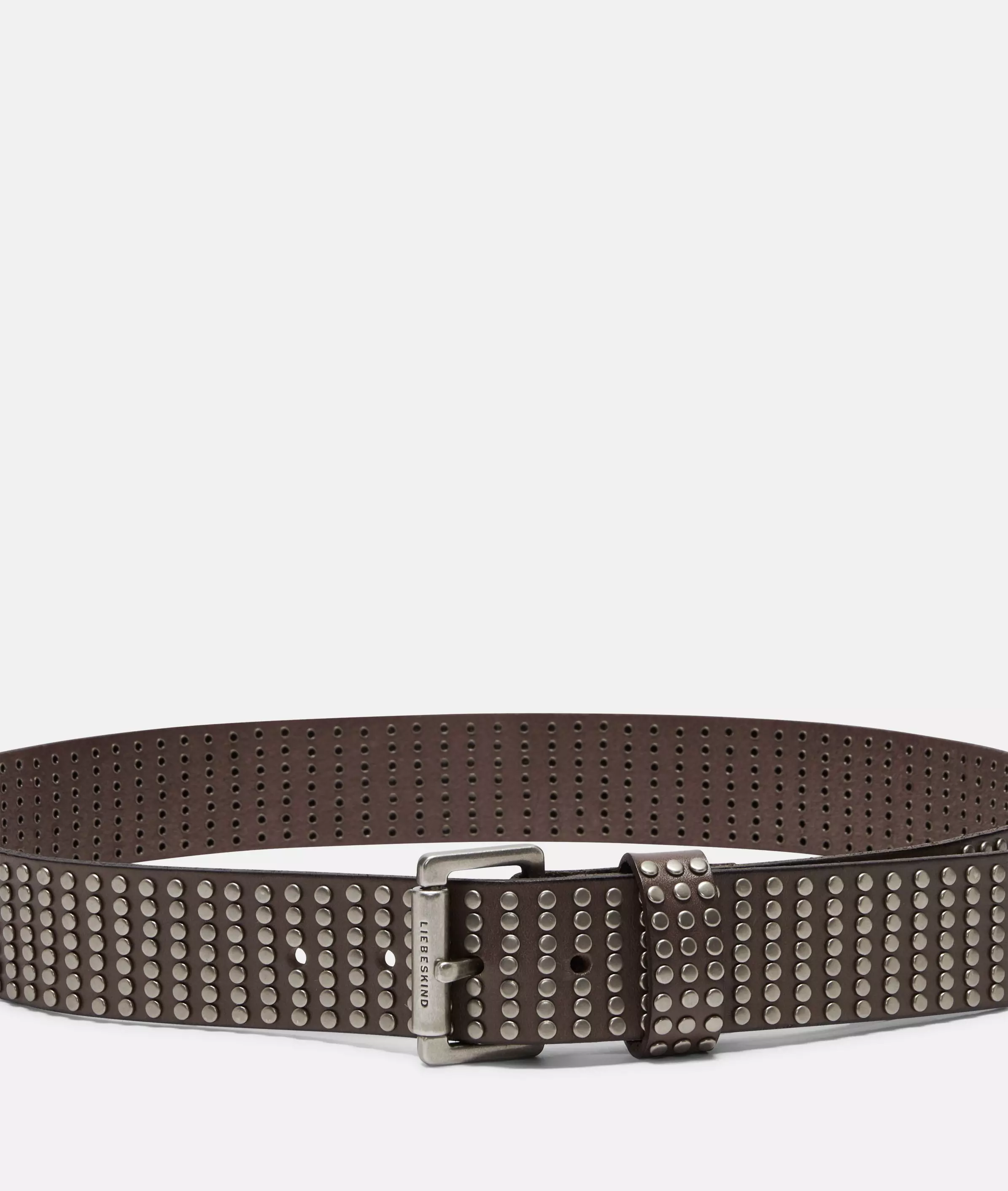 Belt Wide studded belt made from cowhide leather