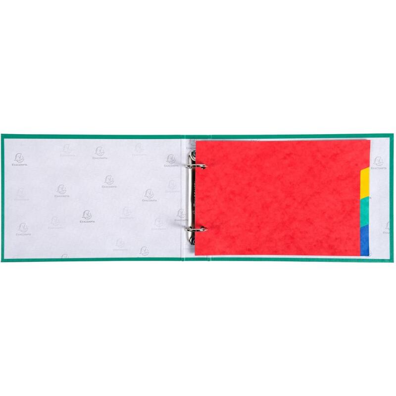Classeur 2 anneaux cartonné pour fiches bristol Exacompta A5 - Dos 4 cm