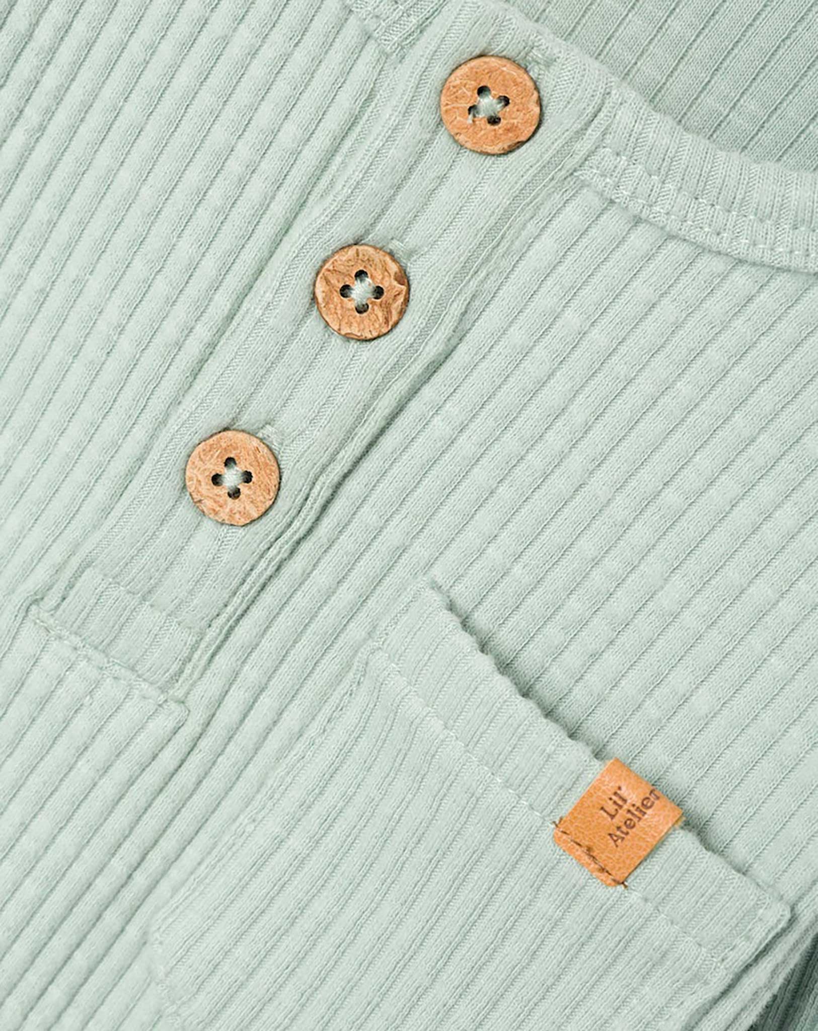 Langarmshirt NMMRAJO BUTTONS in jadeite