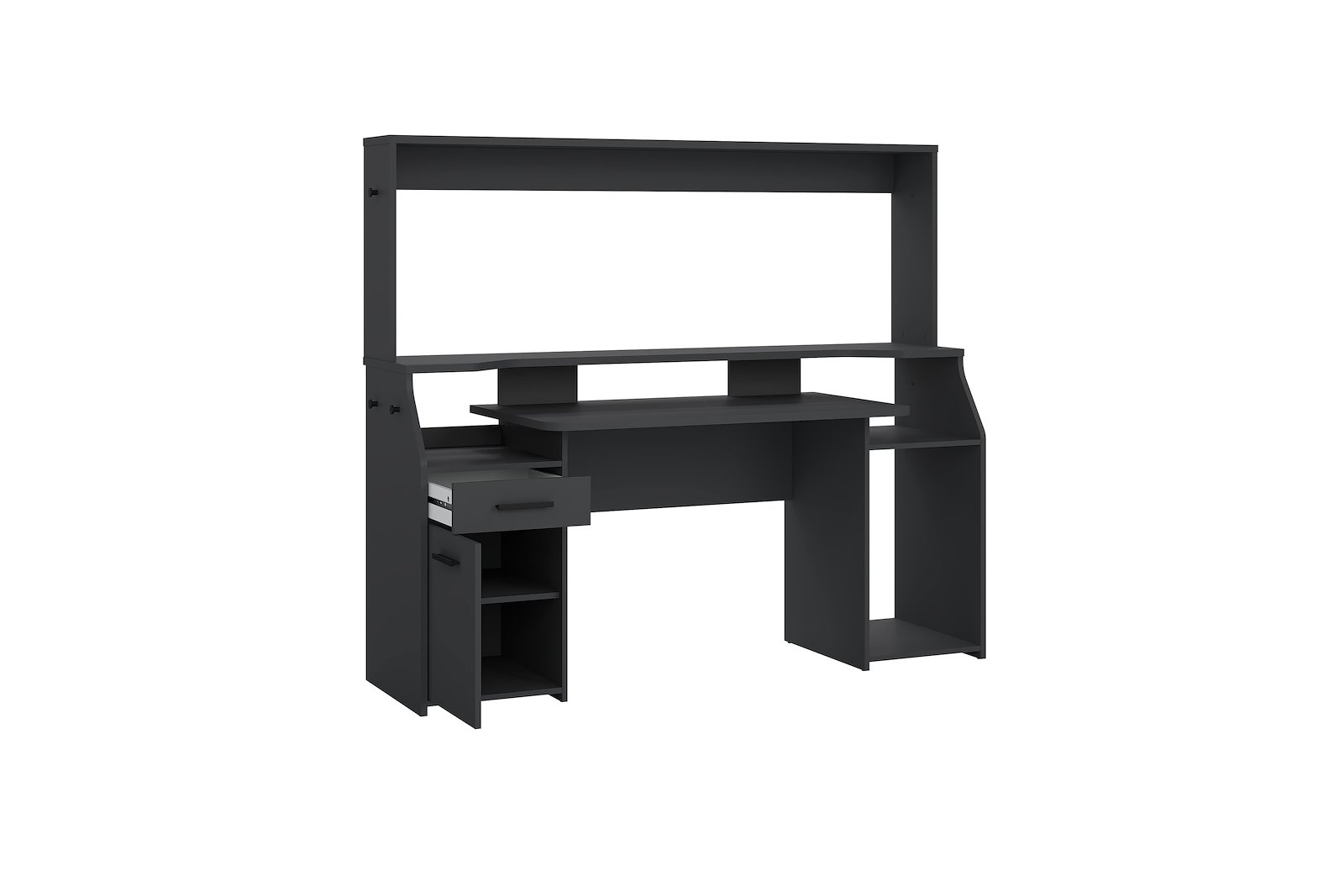 Laser gamingbord med overhylle Gråfarget folie