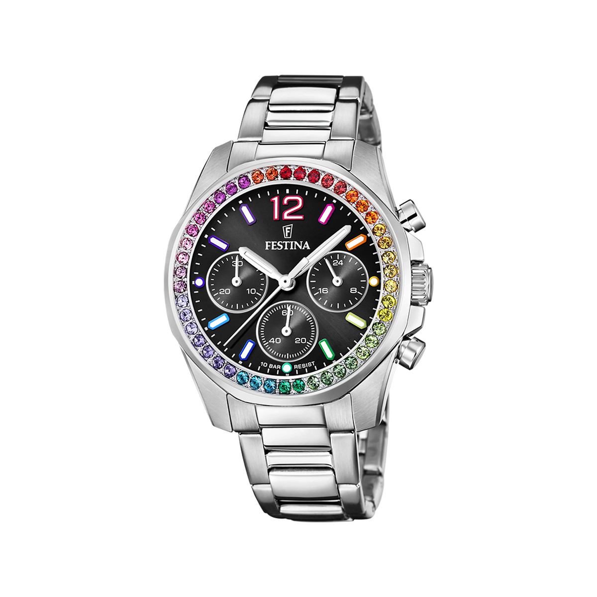Montre FESTINA boyfriend femme bracelet acier argent