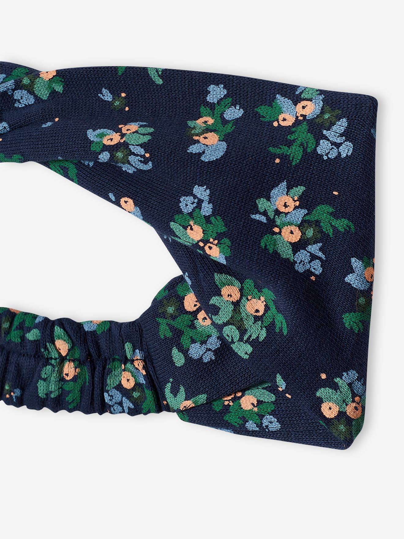 Conjunto de body e faixa de cabelo de pelúcia estampada verde-médio para bebê menina