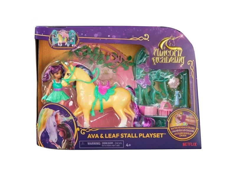 Unicorn Academy Ava & Leaf Stall Playset