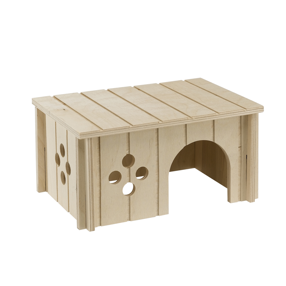 Ferplast maison cochon d'inde, cobayes, accessoire cage cochon d'inde, avec toit plat et trous d'aération, en kit de montage, 26 x