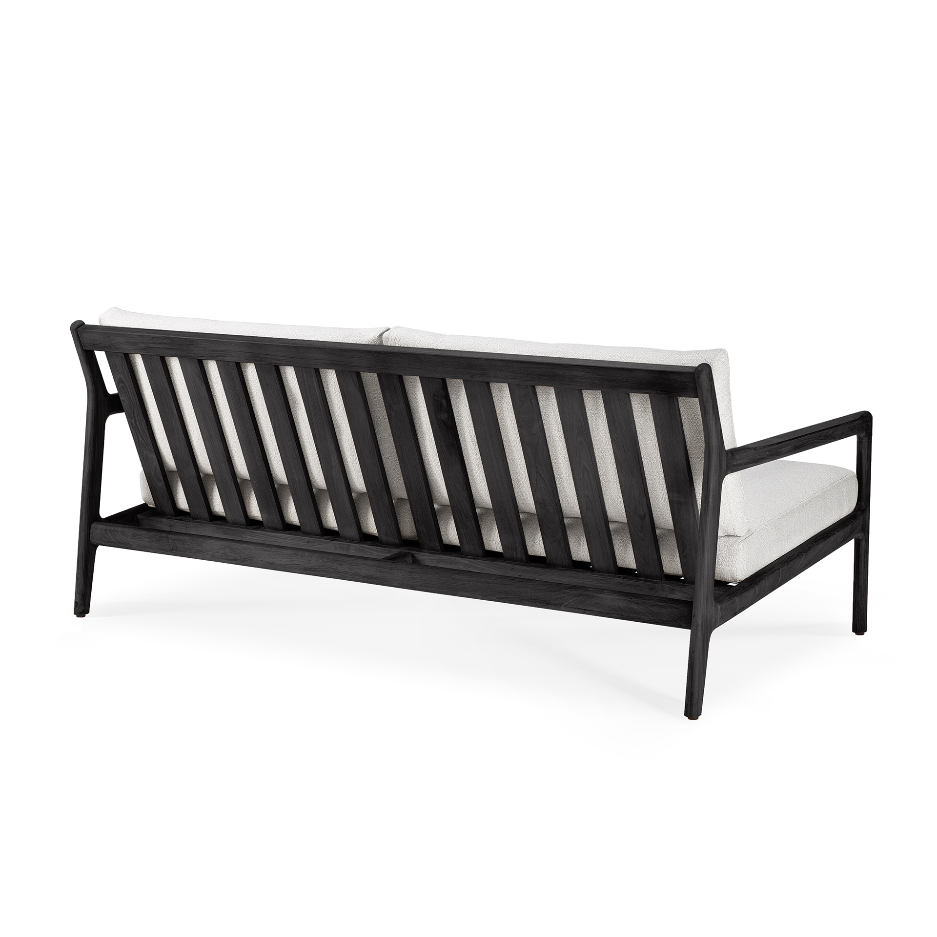 Teak Jack sofa 180cm - zwart - compleet - off white kussen