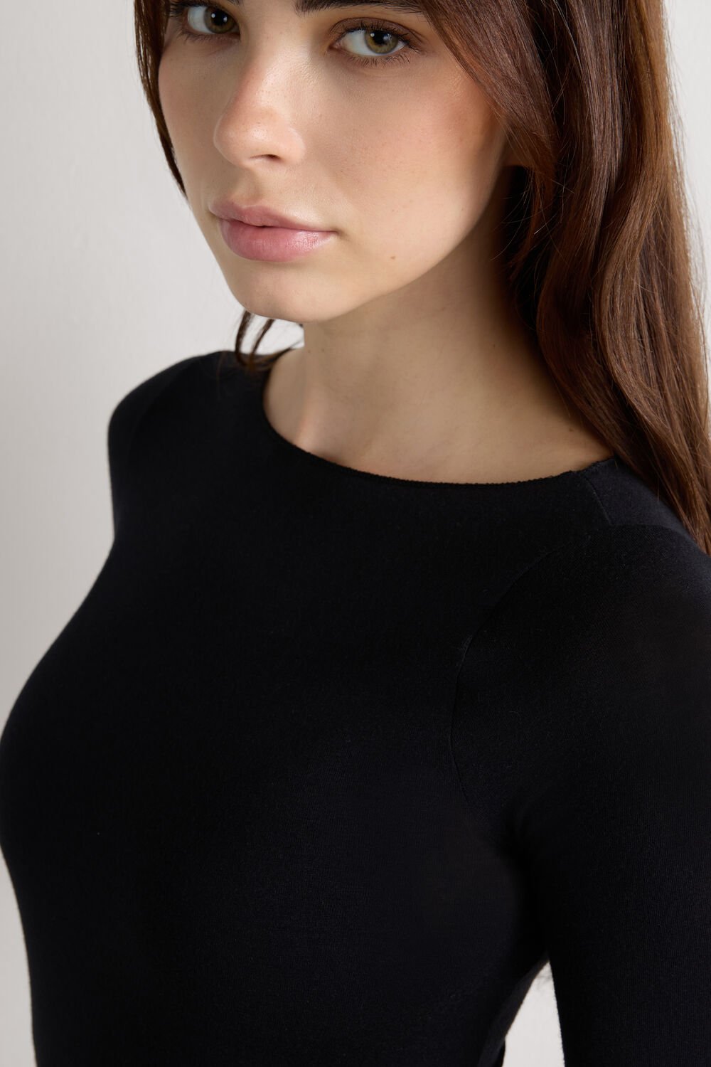 Blusa ultraleve de cashmere com decote canoa