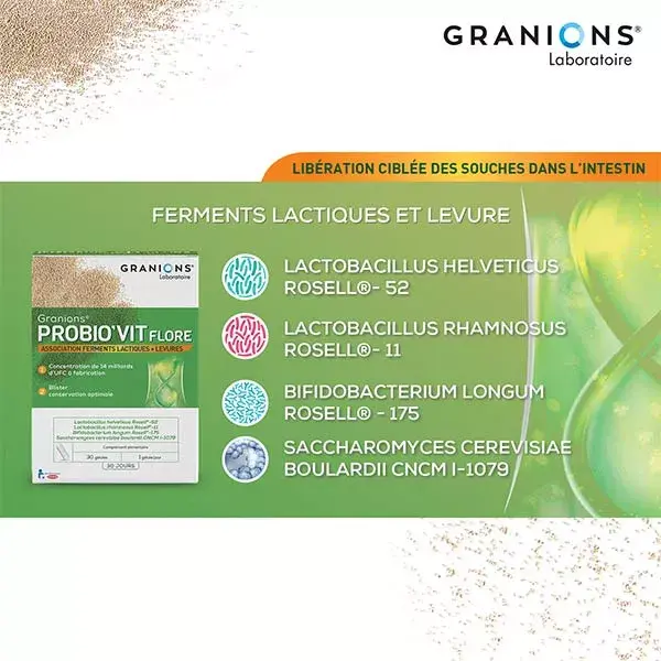 Granions Probio'Vit Flore 30 cápsulas