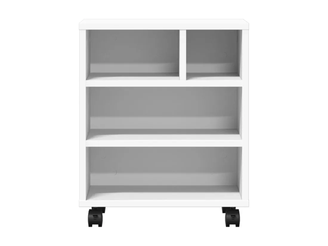 Support d'imprimante avec roulettes blanc 41x32x48 cm