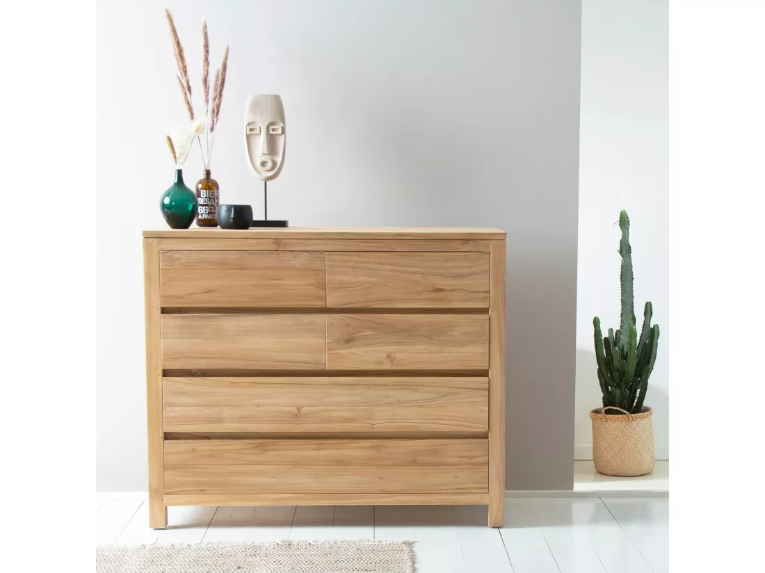 Buffet en bois de teck massif 120 cm