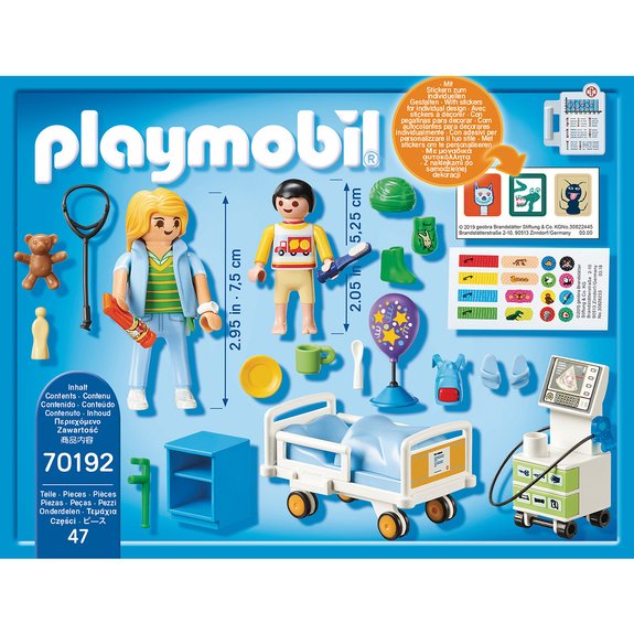 Chambre d'hôpital pour enfant Playmobil City Life 70192