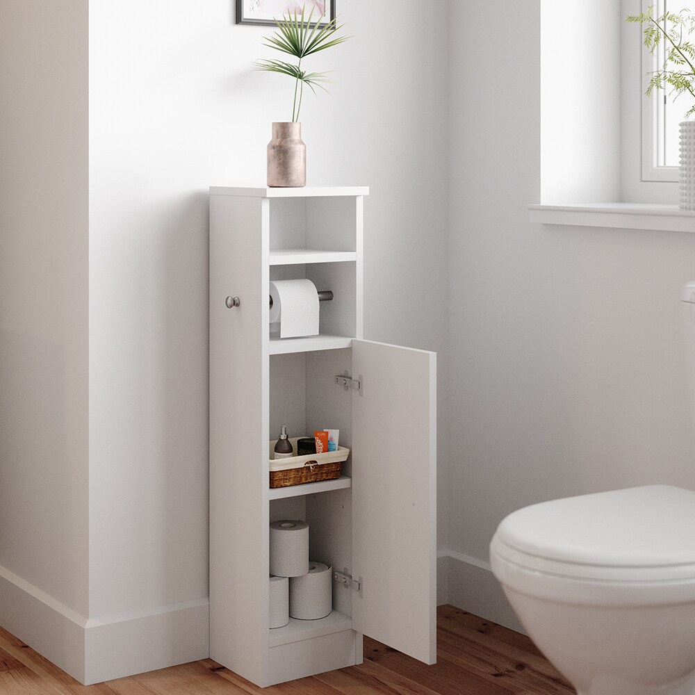 Vicco Badregal Badschrank Badezimmerschrank Enga Weiß Tür Fächer Ablage Schrank