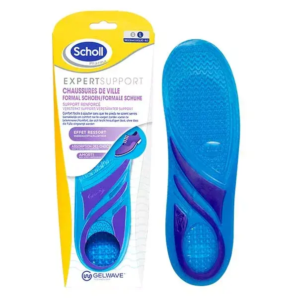 Palmilhas Scholl Expert Support para sapatos sociais, tamanhos 40 a 46,5.