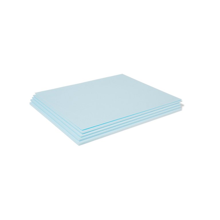 Styrofoam hellblau, beschnitten