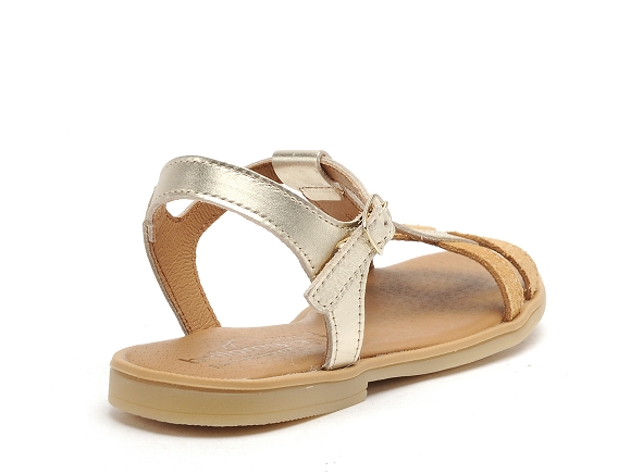 Bellamy nu pieds enfant fillette tilou or