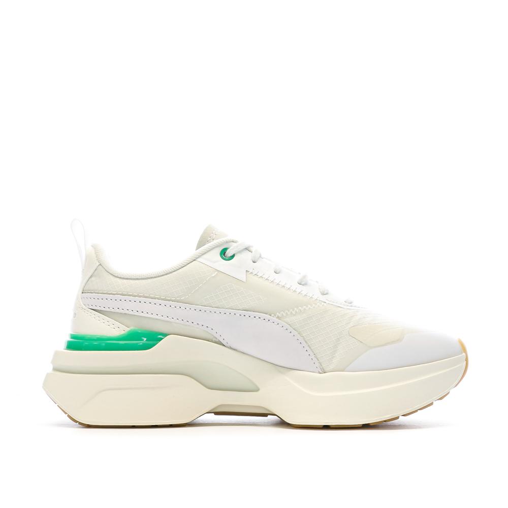 Puma Baskets Écru/Vert Femme PUMA Kosmo Rider