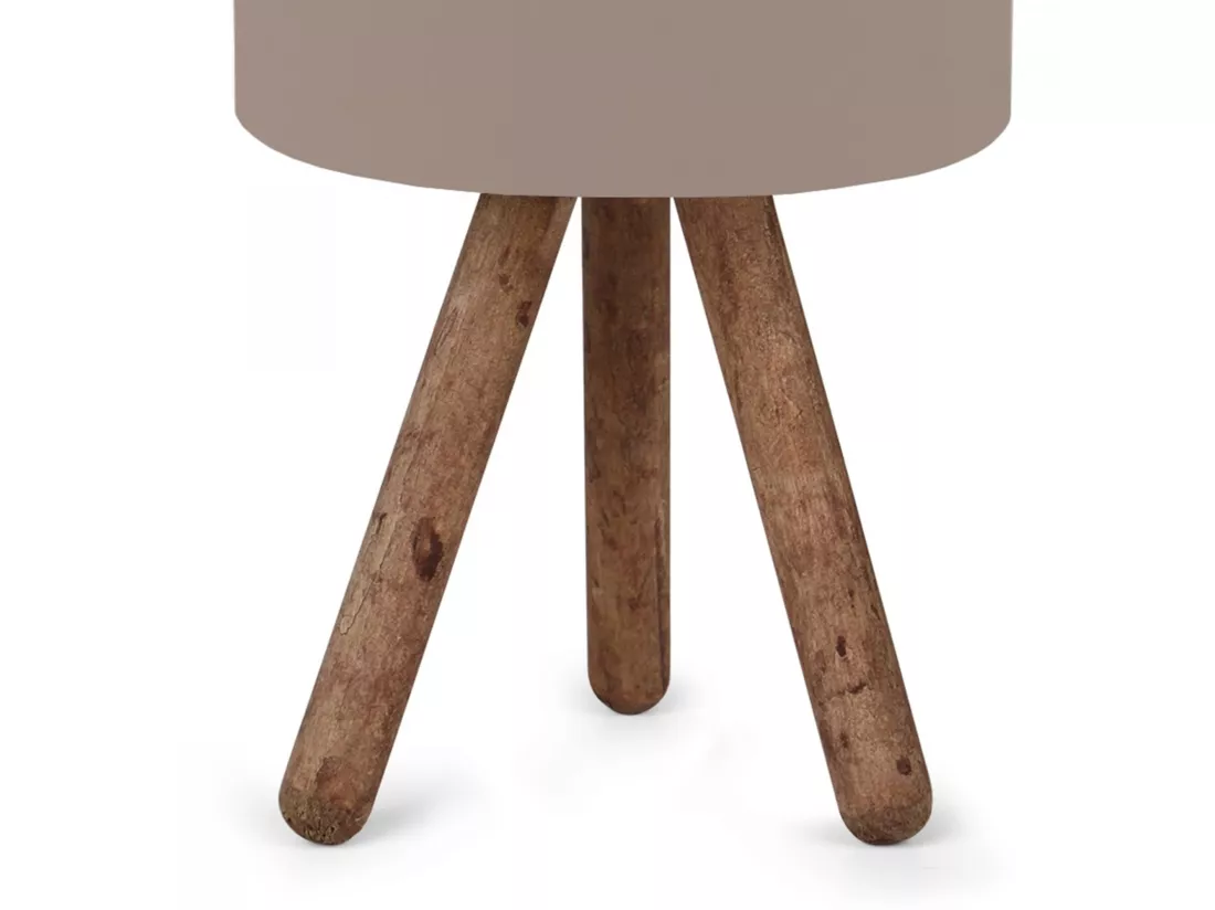 Lampe de bureau Preston E27 hauteur 33 cm bois naturel / sable [lux.pro]