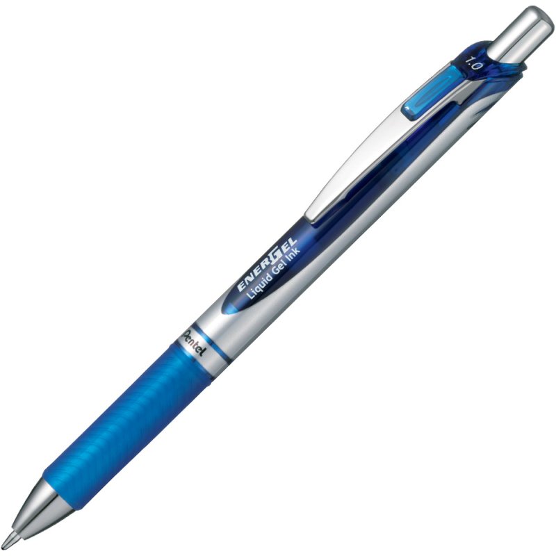 Roller a encre gel energel bl80 pointe de 1mm            retractable coloris bleu