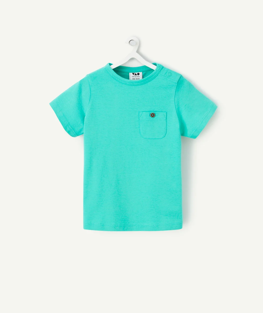 t-shirt manches courtes bébé garçon en coton bio vert