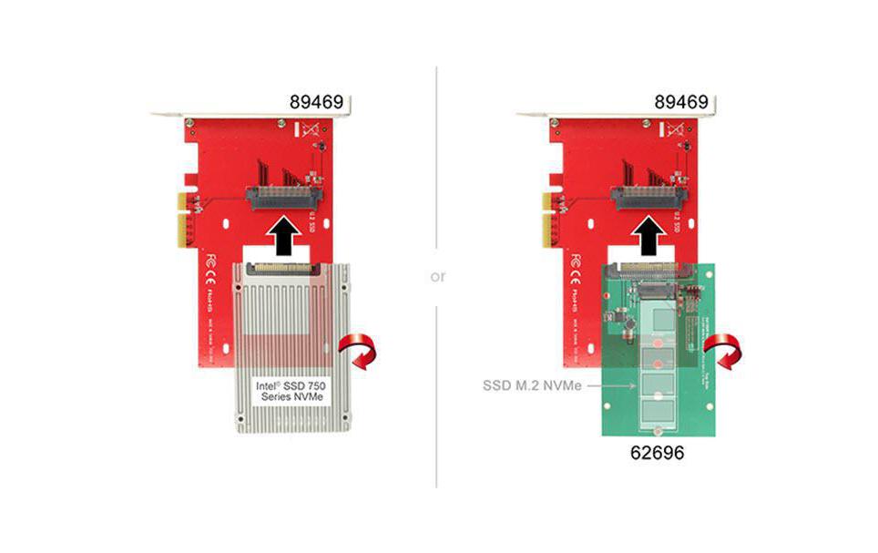 Host Bus Adapter Controller PCI-Express-X4 - U.2, 2.5