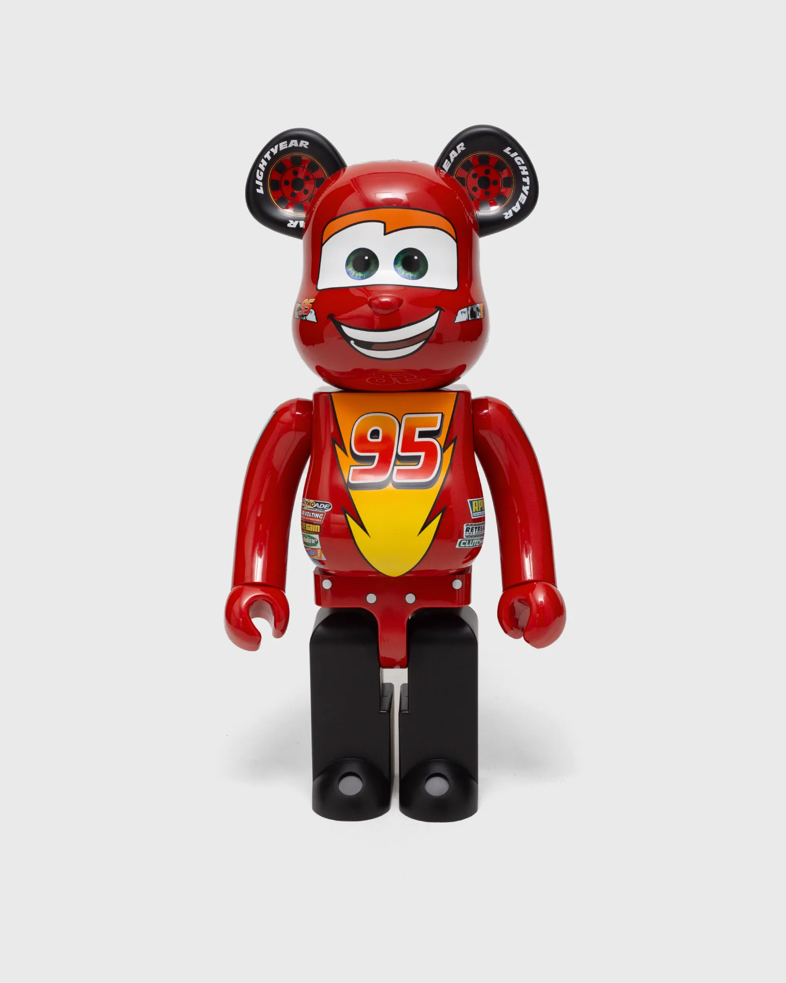 MEDICOM BEARBRICK 1000% CARS LIGHTNING MCQUEEN