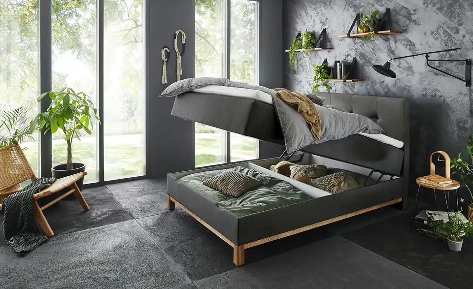 Boxspringbett Catania Anthrazit 140 cm
