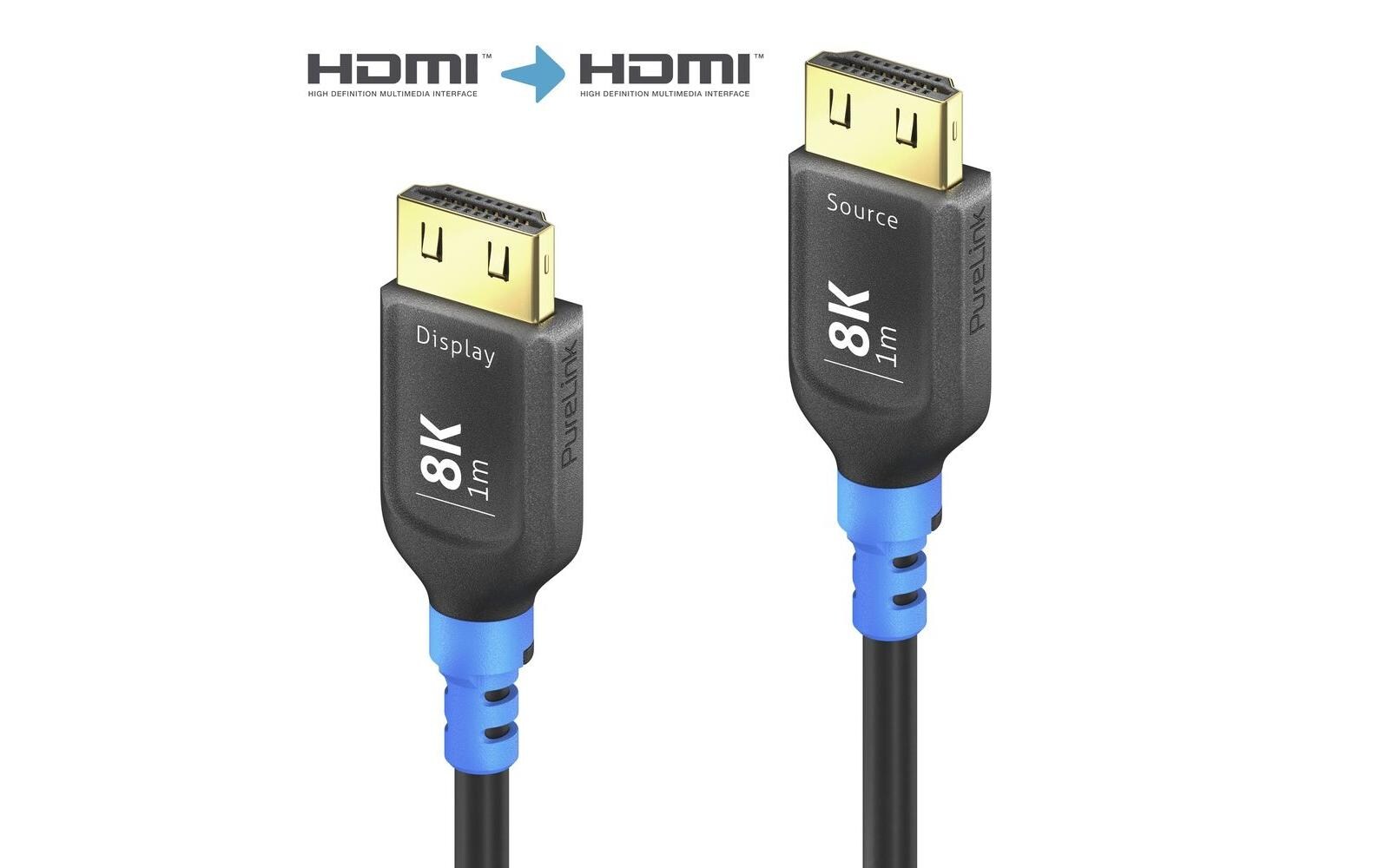 Kabel 8K Ultra High Speed AOC Glasfaser HDMI - HDMI, 3 mFlexInstall AOC HDMI Kabel 8K 48 GBps 3.00m