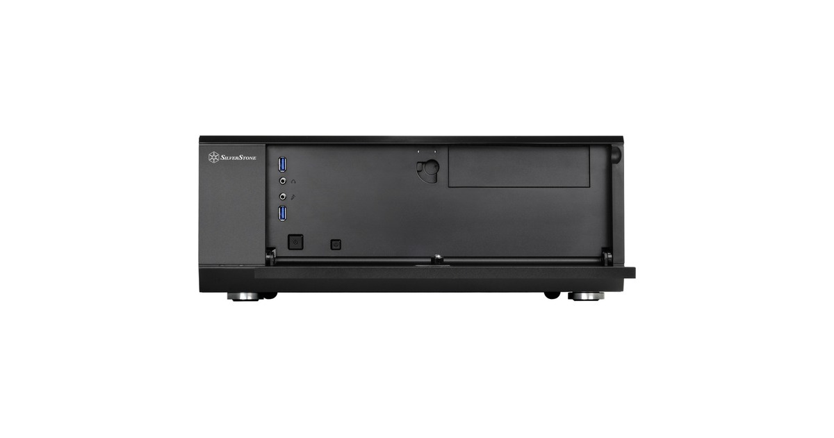 SilverStoneSST-GD10B HTPC behuizing  (Zwart | 2x USB-A)