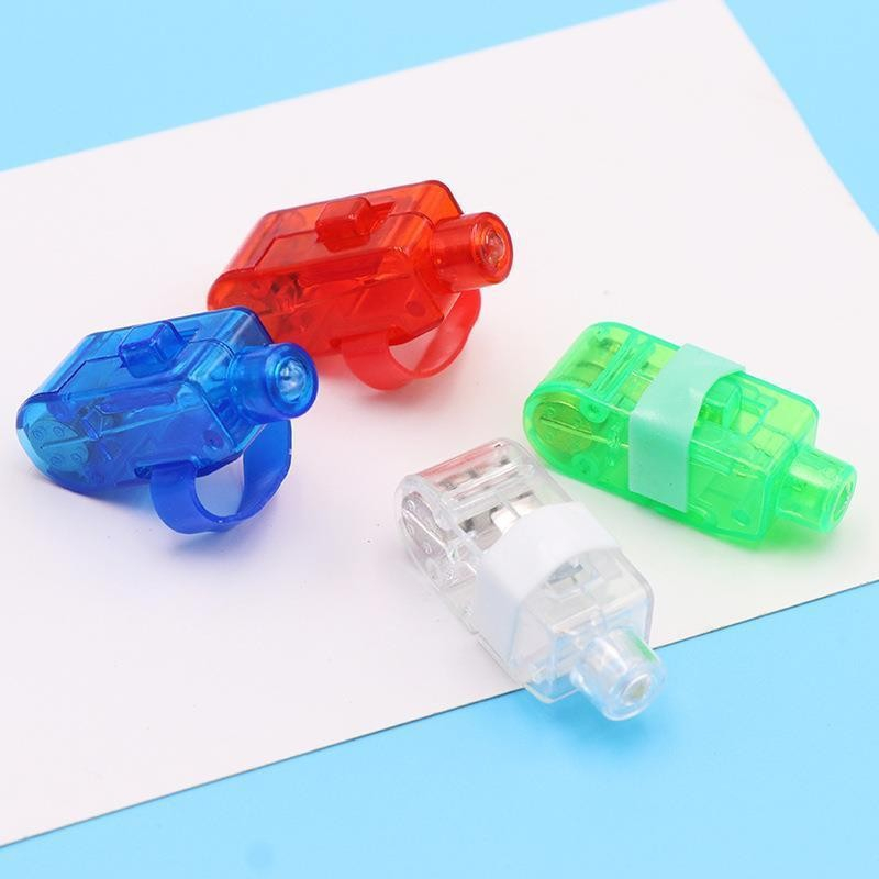 (4er Set) Leuchtende LED Finger Lichter Silvester / Party / Disco / Fasnacht (inkl. Batterie LR41)- Bunt
