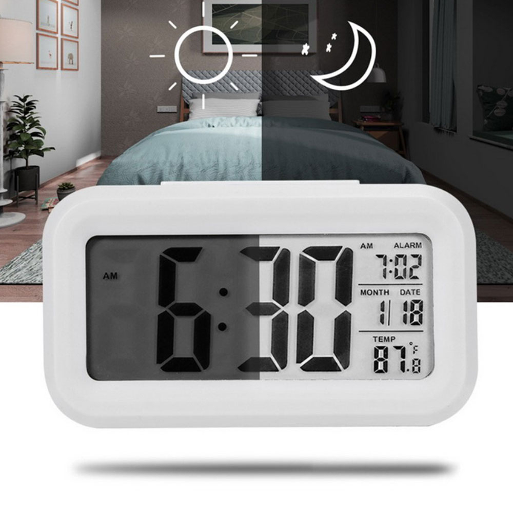 Digitaler LED Wecker mit Temperaturanzeige   Datumsanzeige (Batteriebetrieben) - Türkis