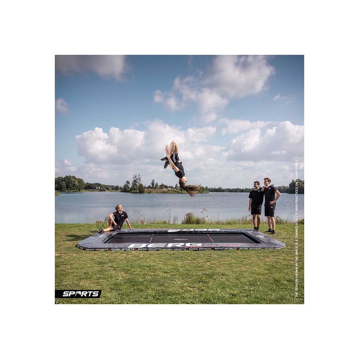 Bergtoys Berg Ultim Pro Bouncer Trampolin Flatground Schwarz 500 cm