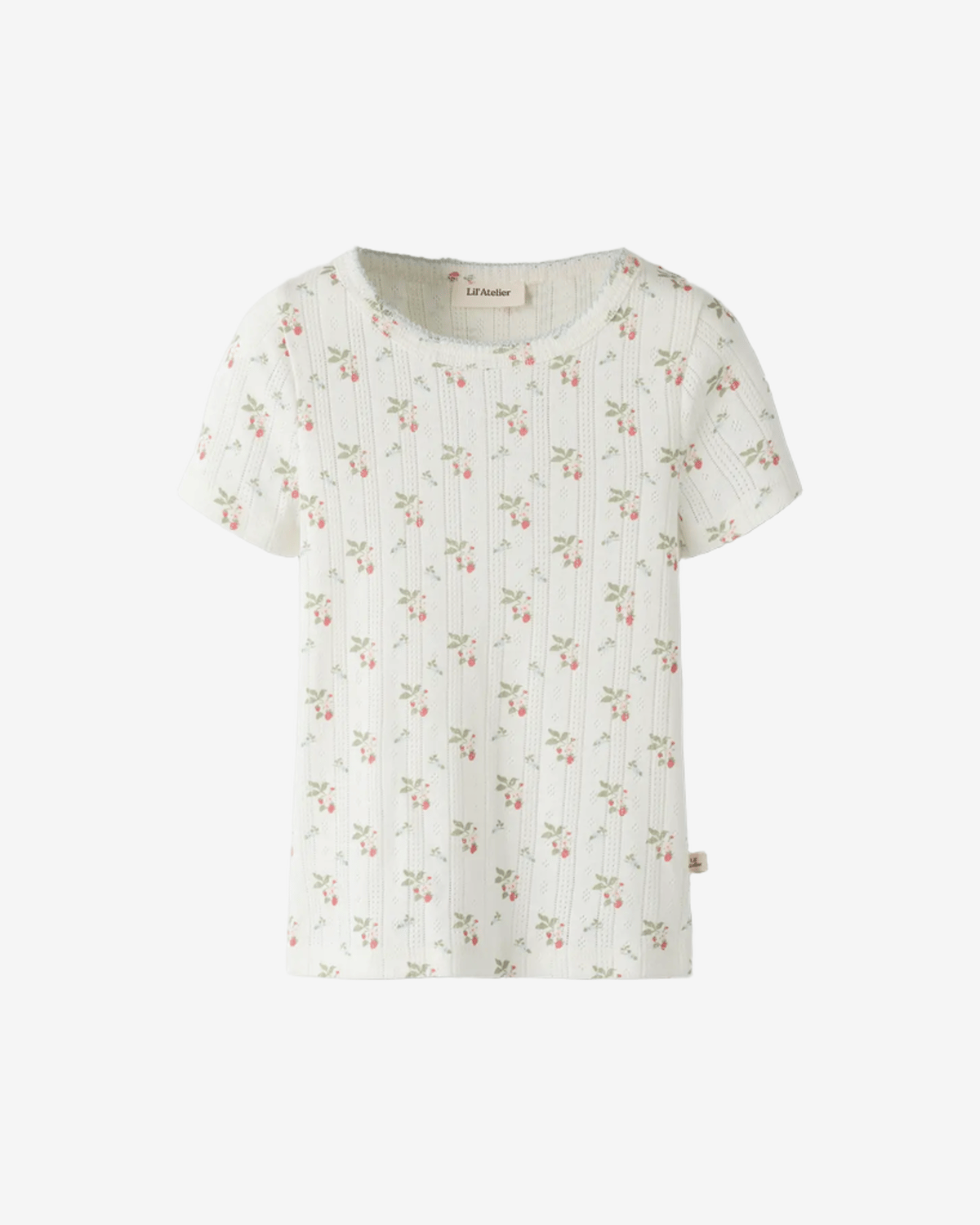 T-Skjorte Barn – Øko Bomull, Pointelle | NMFRACHELLO SLIM TOP LIL