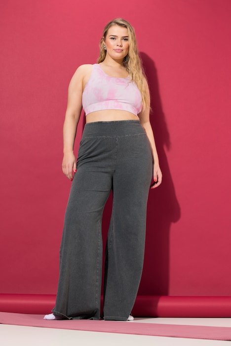 Yogahose, Flared Legs, breiter Elastikbund