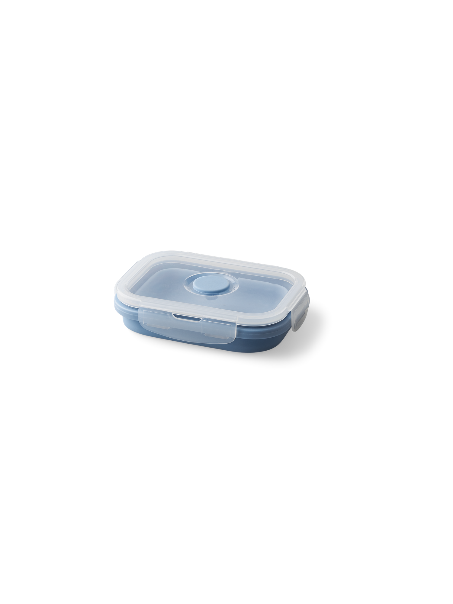 Madkasse | Silikone/polypropylen. 13 x 9,5 x 3 cm. | Misty Blue